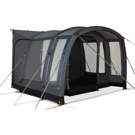 Auvent voiture et van aménagé Traverse Air Low Kampa gonflable | vue de face, façade ouverte