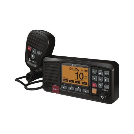 VHF Cobra BlueBound 1350 | VHF Fixe étanche IPX7 GPS et DSC | Vue de 3/4 gauche