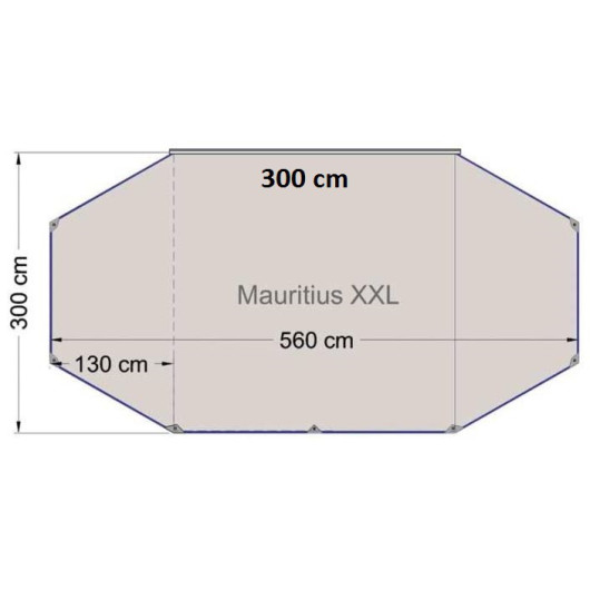 Mauritius XL REIMO - toile d'ombrage latérale, solette de 4x4, caravane & van