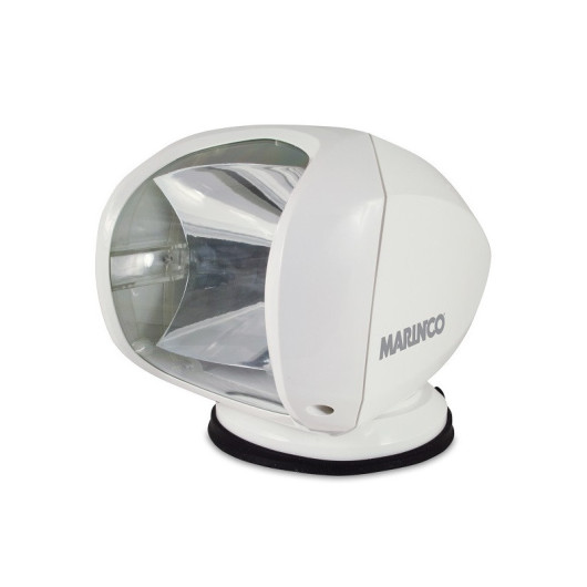 Projecteur Marinco 100W 12/24V orientable halogène | Spot bateau télécommandé sans fil blanc