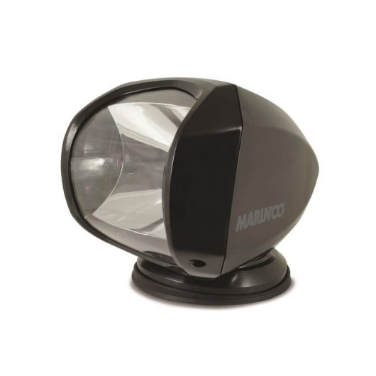 Projecteur Marinco 100W 12/24V orientable halogène | Spot bateau télécommandé sans fil noir