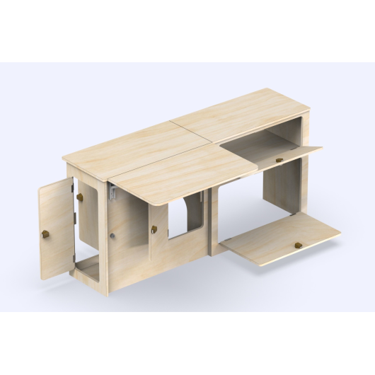 Kit meuble Nomad Universel Simple Vans | Pack aménagement bois à assemble pour van | H2R Equipements