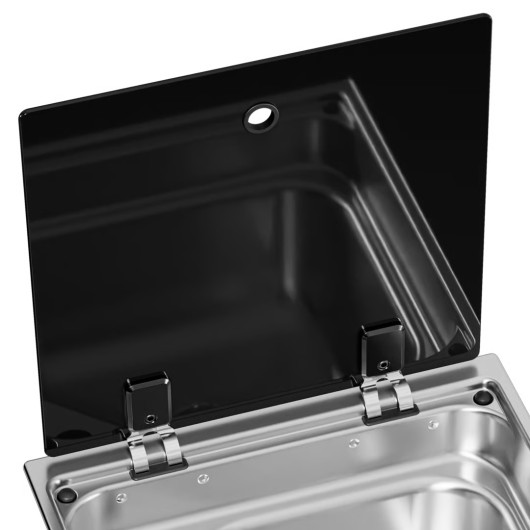 Evier inox 700 x 350 mm - couvercle verre - CVS1525G DOMETIC
