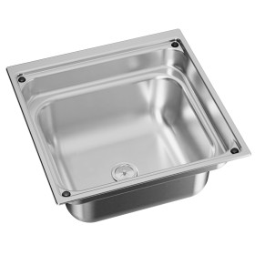 Évier inox carré Dometic CVS1350 encastrable – 350 x 350 mm compact van, bateau et camping-car