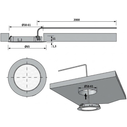 Schéma d'installation Spot 24 led 12V - CARBEST