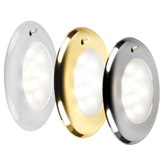 Spot LED sole avec interrupteur 12V et 24V OSCULATI - gamme couleur, doré, chromé et blanc