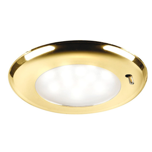 Spot LED sole avec interrupteur 12V et 24V OSCULATI - vu vesion doré