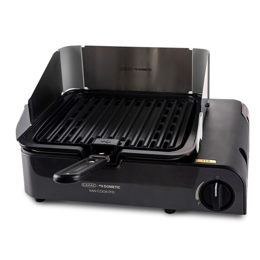 Cadac Dometic Van Cook FFD Combo : réchaud barbecue gaz portable spécial vanlife - grill et pare-vent