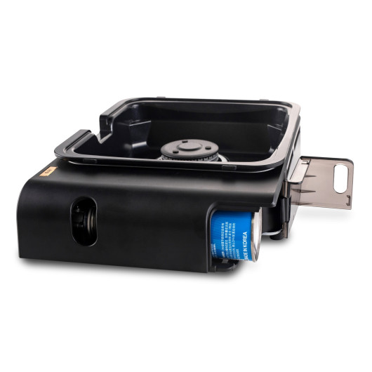 Cadac Dometic Van Cook FFD Combo : réchaud barbecue portable spécial vanlife - vue cartouche gaz en place