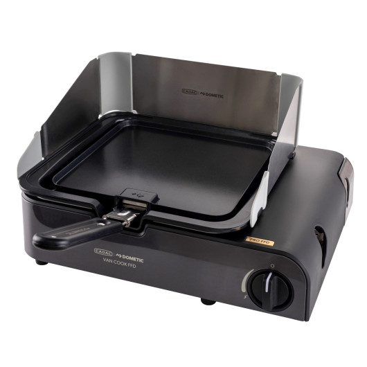 Cadac Dometic Van Cook FFD Combo : réchaud barbecue gaz portable spécial vanlife - plancha et pare-vent