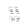 Kit Side Omnistor 5002 Fiamma 98655D311 – Adaptateur paroi latérale store Thule de camping-car - schéma