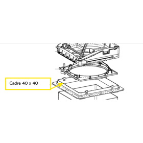 Cadre de lanterneau 40 x 40 pour Maxxfan Deluxe Maxxair | Ventilateur de toit pour van aménagé