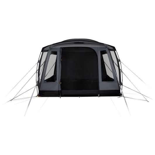 Auvent gonflable van aménagé Kampa Roam Air Low | tente minivan | vue de face avec porte et rideau fermé