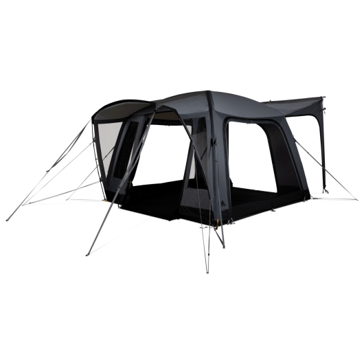 Auvent gonflable van aménagé Kampa Roam Air Low | tente minivan | vue de profil avec portes complètement ouvertes