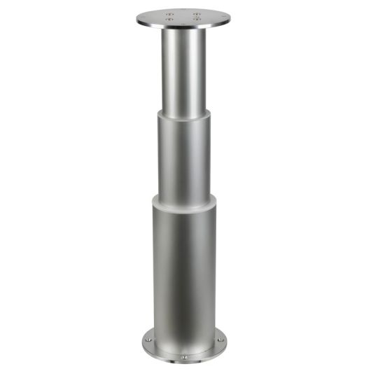 Pied de table Osculati Dudge 77 | Pied de table électrique rond argent | Déplié