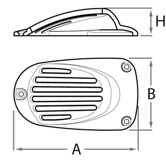 Crépine bronze Guidi Manta pour passe-coque bateau filetage de 1/2" au 3" | Dimensions