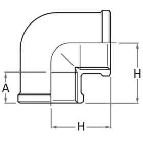 Raccord bronze coudé 90° FF GUIDI Raccord bronze coudé 90° FF Guidi | Raccord fileté & cannelé plomberie nautique | H2R Equipements