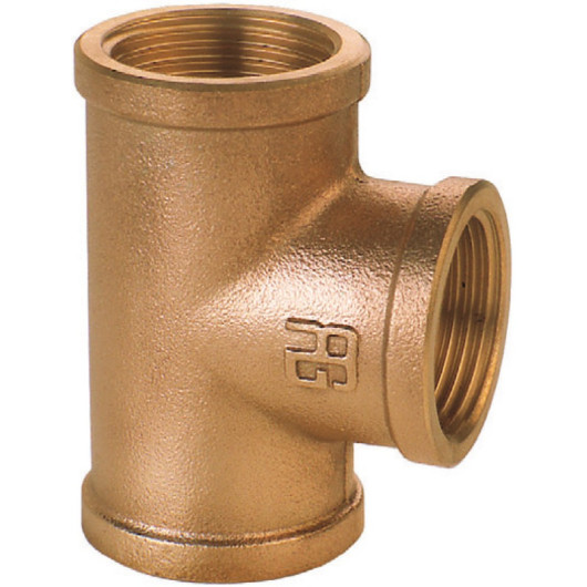 Raccord bronze en T F-F-F Guidi|Raccord cannelé / fileté|plomberie bateau de plaisance / professionnel