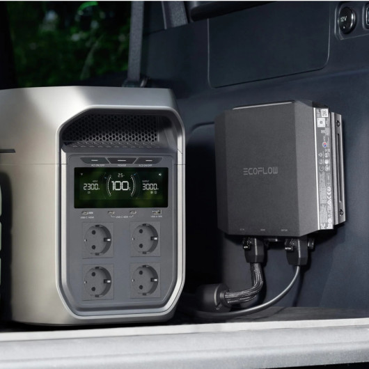 Chargeur DC/DC Alternator Charger PLUS 1000 ECOFLOW mise en situation van aménagé