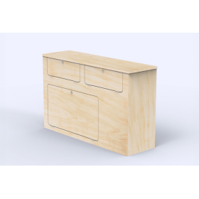 Meuble latéral compact A1V2 | Universel - SIMPLE VANS Meuble en bois latéral pour petit utilitaire Simple Vans | Aménagement ludospace et petit utilitaire