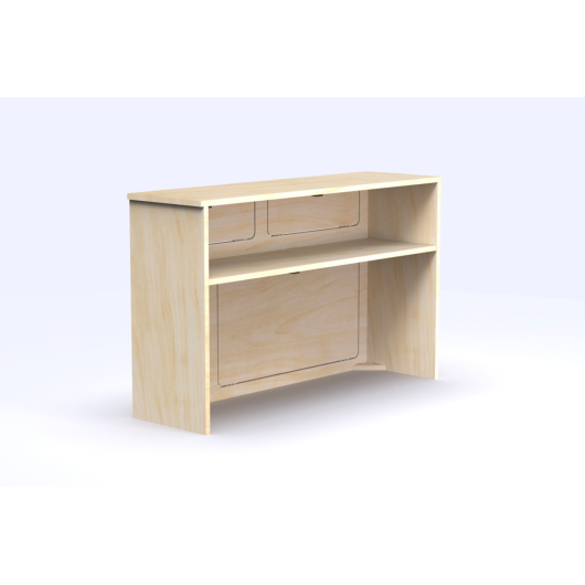 Meuble en bois latéral pour petit utilitaire Simple Vans | Aménagement ludospace et petit utilitaire | Arrière
