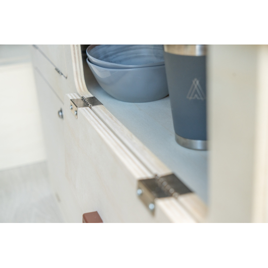 Meuble en bois latéral pour petit utilitaire Simple Vans | Aménagement ludospace et petit utilitaire | Rangements