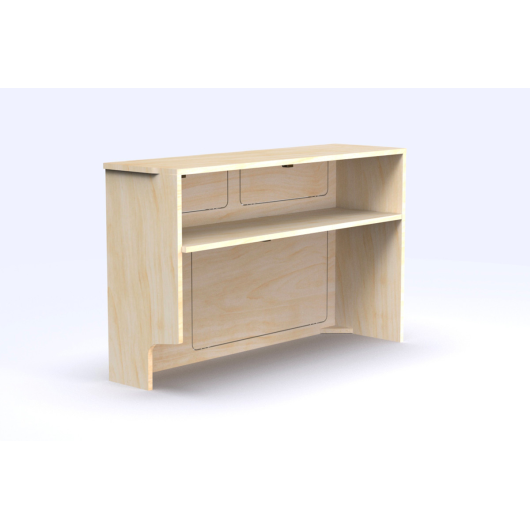 Meuble en bois latéral pour VW Caddy de Simple Vans | Aménagement ludospace et petit utilitaire | Arrière