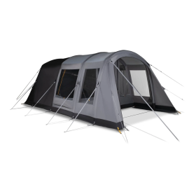 Tente tunnel gonflable Kampa Dawlish Air 04 | Tente camping 4 personnes | de profil paroi ouverte