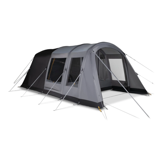 Tente tunnel gonflable Kampa Dawlish Air 04 | Tente camping 4 personnes | de profil paroi ouverte