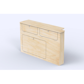 Meuble latéral compact A1V2 | Kangoo 2 - SIMPLE VANS Meuble en bois latéral pour Renault Kangoo 2 de Simple Vans | Aménagement ludospace et petit utilitaire