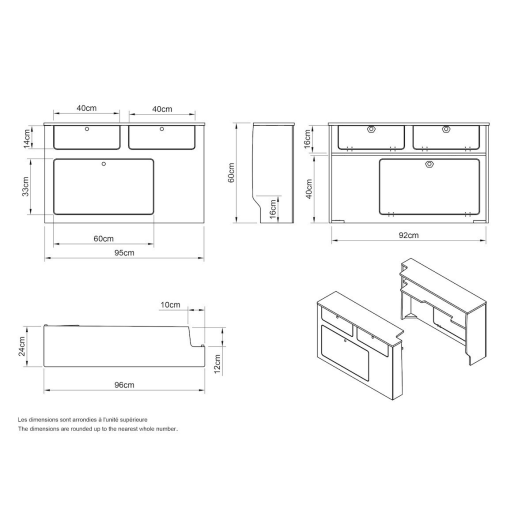Meuble en bois latéral pour Renault Kangoo 2 de Simple Vans | Aménagement ludospace et petit utilitaire | Dimensions