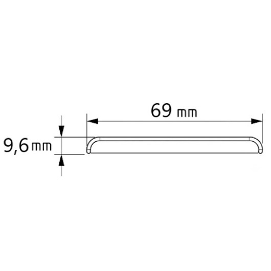Plafionnier Mini Slim Down 12 V CARBEST schéma dimensions