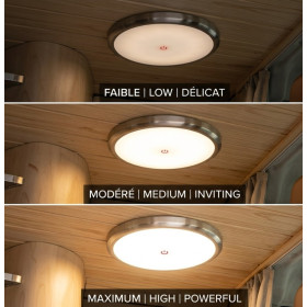 plafonnier LED Interior Light - CARBEST - 3 intensités d'éclairage en 12V - vu dessus