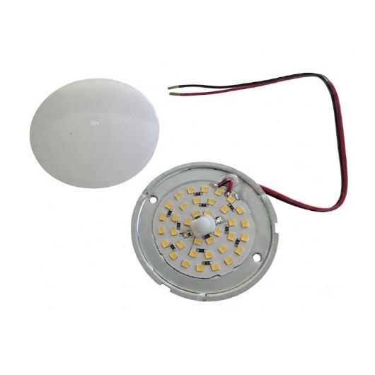 Plafonnier LED rond ø 75 mm CARBEST ouvert, sur fond blanc