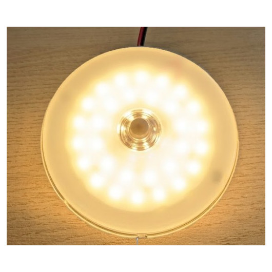 Plafonnier LED rond ø 75 mm CARBEST avec interrupteur allumé