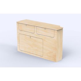 Meuble latéral compact A1V2 | Berlingo / Partner 3 - SIMPLE VANS Meuble de cuisine latéral pour aménagement van A1V2 Simple Vans | Aménagement bois pour fourgon