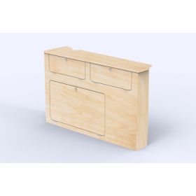 Meuble latéral compact A1V2 | Berlingo / Partner 2 - SIMPLE VANS Meuble latéral de cuisine pour aménagement Berlingo 2 A1V2 Simple Vans | Ameublement bois pour van