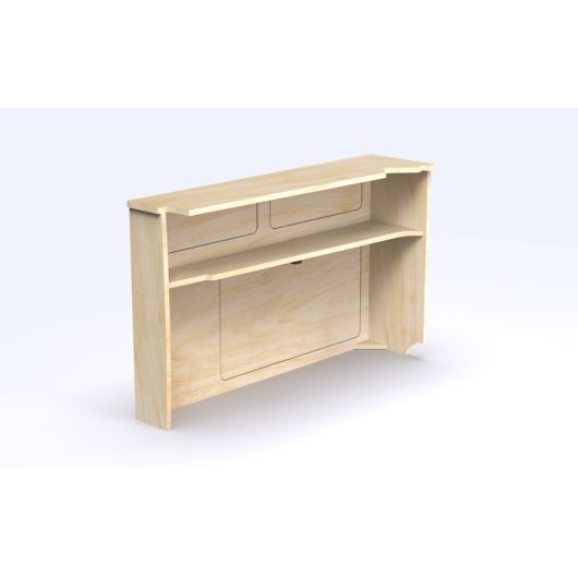 Meuble latéral de cuisine pour aménagement Berlingo 2 A1V2 Simple Vans | Ameublement bois pour van