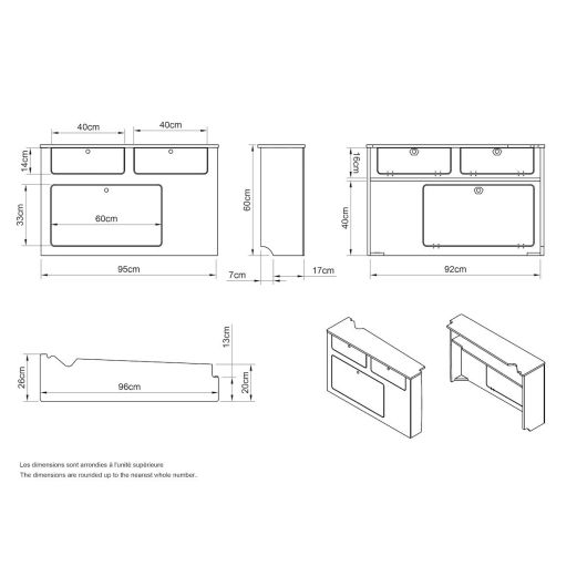 Meuble latéral compact A1V2 | Berlingo / Partner 2 - SIMPLE VANSMeuble latéral de cuisine pour aménagement Berlingo 2 A1V2 Simpl