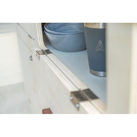 Meuble latéral de cuisine pour aménagement Berlingo 2 A1V2 Simple Vans | Ameublement bois pour van