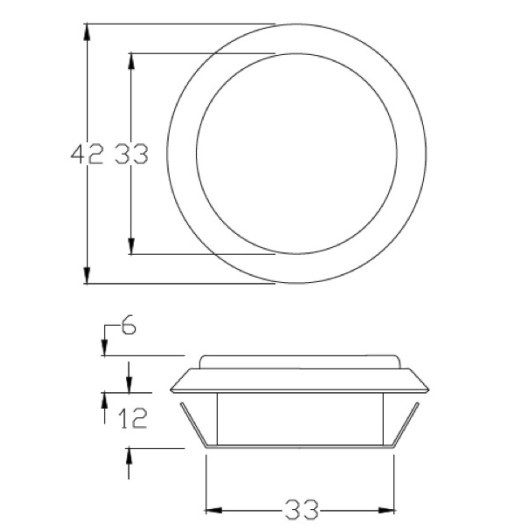 Spot encastrable de courtoisie 12V 1W HT42 - BARTOLACCI Design