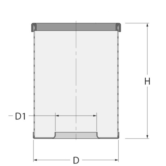 Corbeille filtre Ionio inox 316 Guidi | Panier de rechange pour filtre d'aspiration eau de mer | dimensions