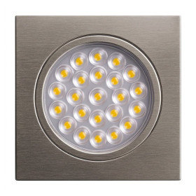 Spot LED encastré alu brossé 12V tactile avec interrupteur - DIMATEC Spot LED encastré en aluminium brossé 12V avec interrupteur tactile - DIMATEC - vue de dessus