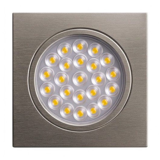 Spot LED encastré en aluminium brossé 12V avec interrupteur tactile - DIMATEC - vue de dessus