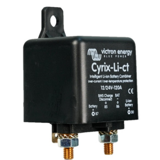 Coupleur-Séparateur Intelligent Victron Cyrix-Li-ct 12V-24V 120A - Coté gauche