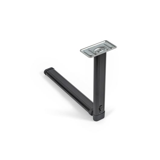 Pied de table pliable 315 - 675 mm CARBEST | aménagement coin repas couchage | coloris Noir Mat- en position table
