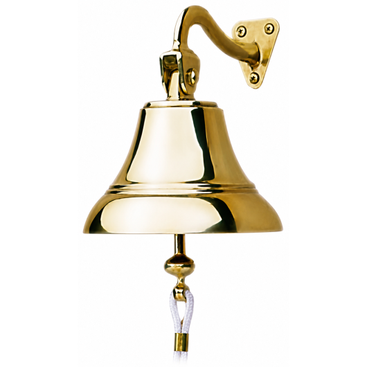 Cloche bateau en laiton chromé Ø100 / 150 / 175 mm | avertisseur sonore et décoration de marine