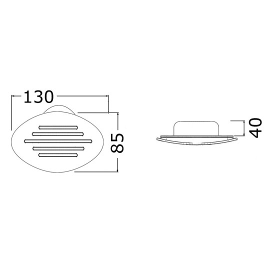 Avertisseur encastré escamotable 12V 105dB Osculati | Klaxon voilier, bateau moteur ou semi rigide | dimensions