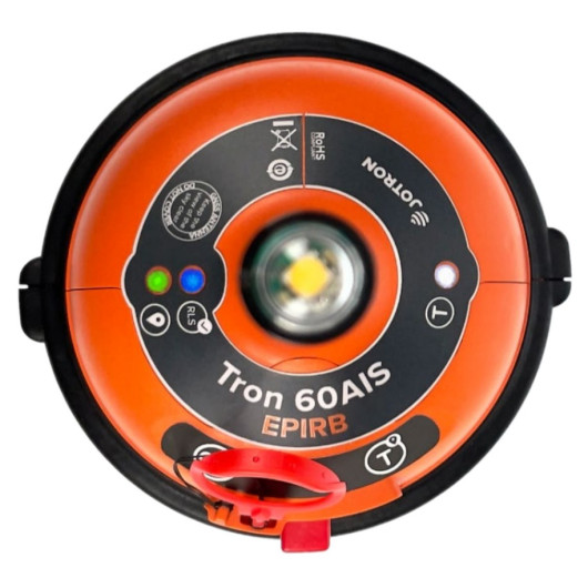 Balise TRON 60AIS EPIRB Manuelle Jotron | Balise de détresse MMSI, GPS et AIS pour bateau | Vue du dessus