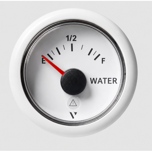 Indicateur niveau eau 10-180 Ohm Osculati cadran blanc bateau ou camping-car